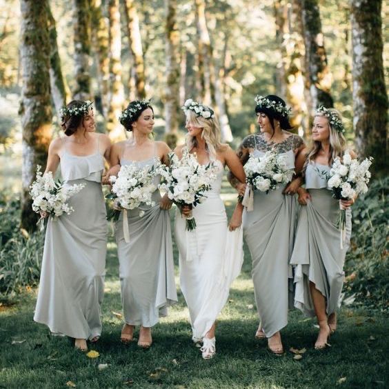 Colores: Vestidos de dama en color gris ✨ - 15