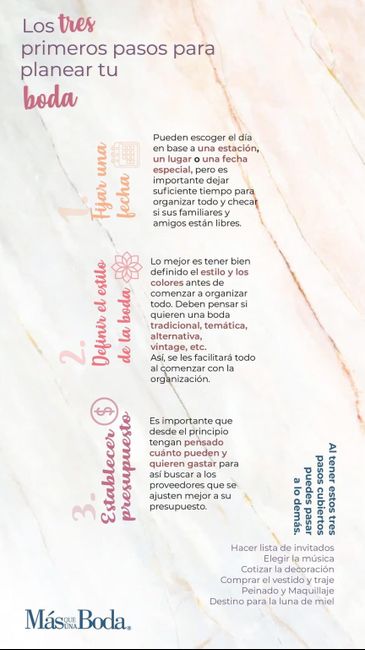 ¿Cuál es el paso 1, para organizar una boda? - 1