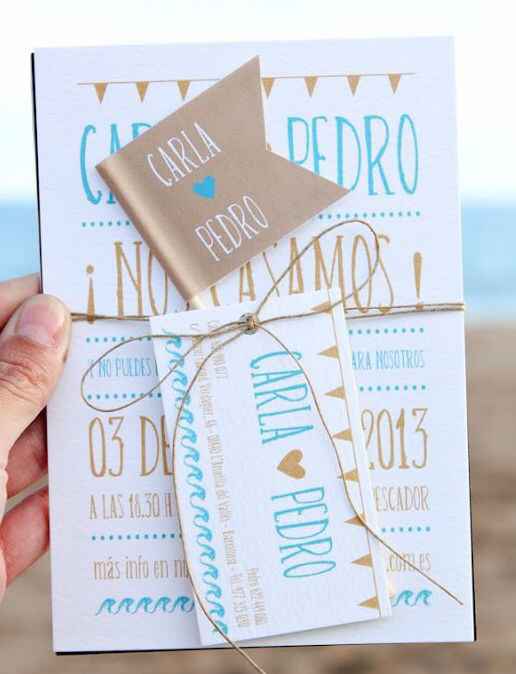Ideas para invitación para Boda en Playa - 2