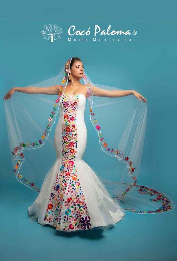 Vestido novia bordado mexicano - 13