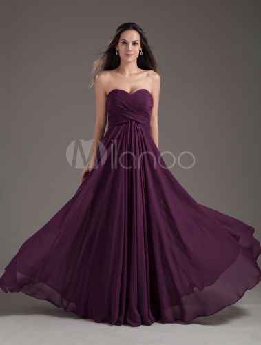 Vestidos de damas en color uva - 1