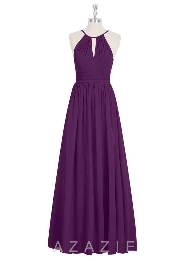 Vestidos de damas en color uva - 2