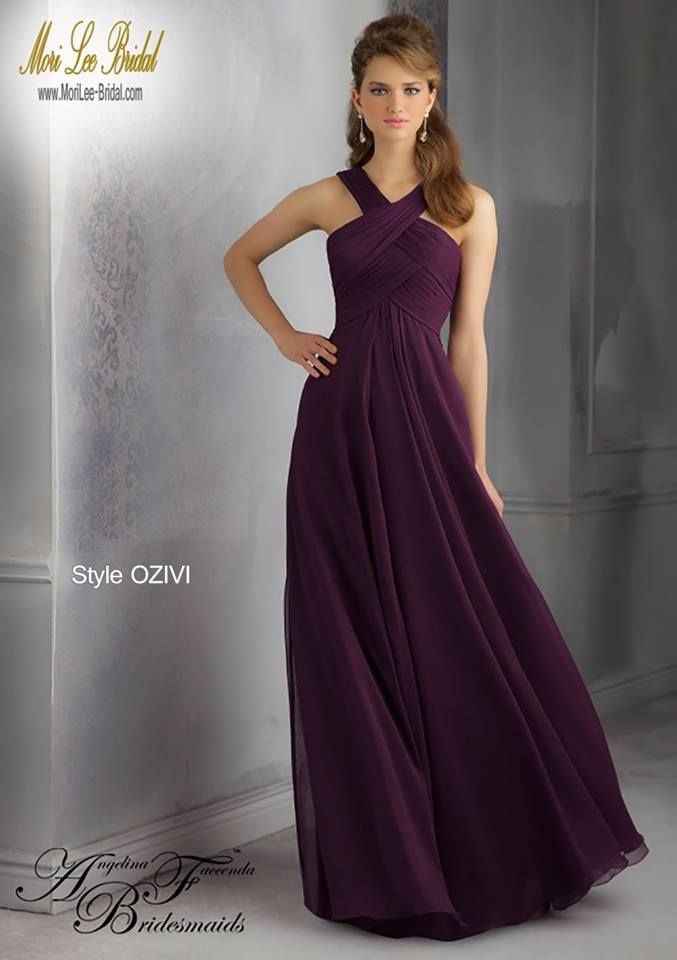 Vestidos de damas en color uva - 4