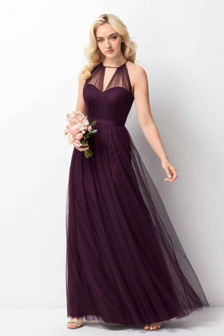 Vestidos de damas en color uva - 7