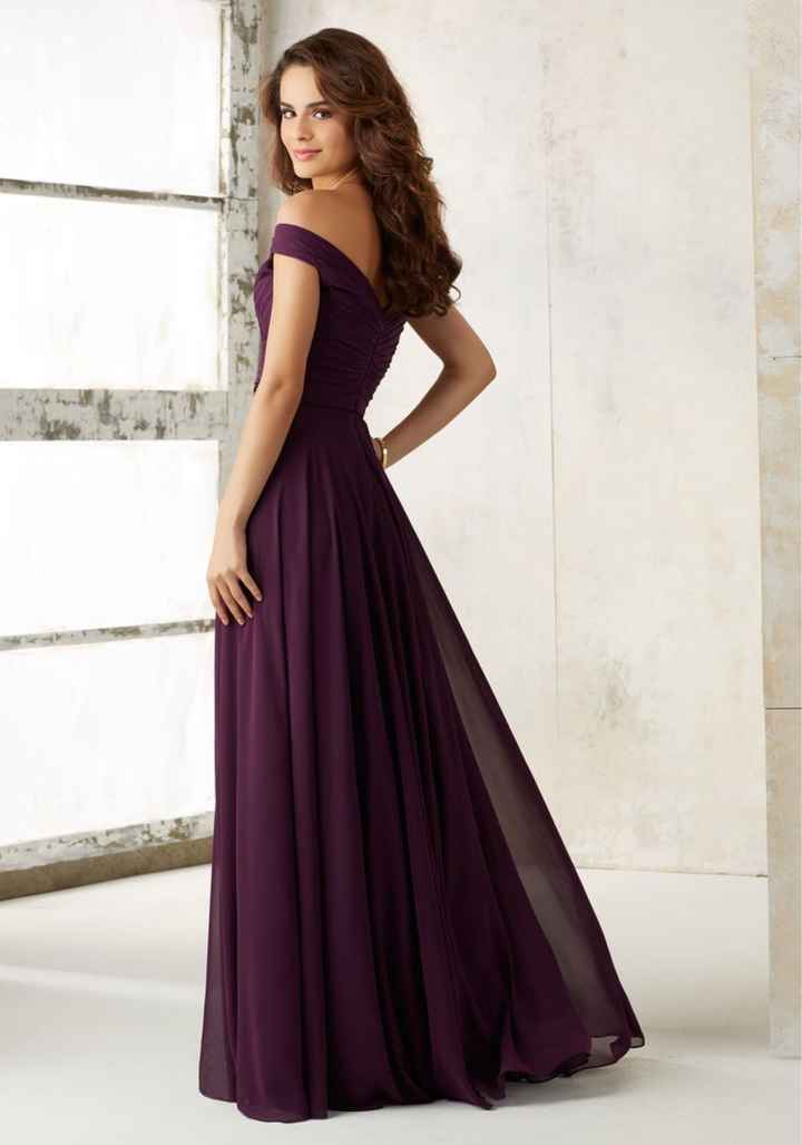 Vestidos de damas en color uva - 9