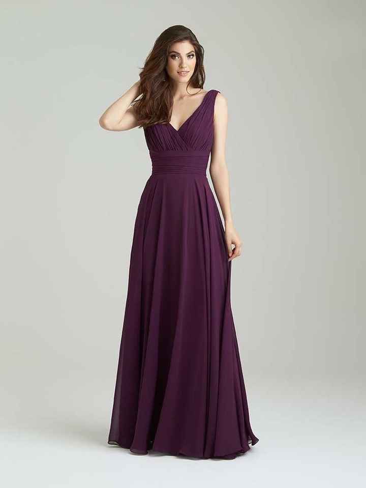 Vestidos de damas en color uva - 10