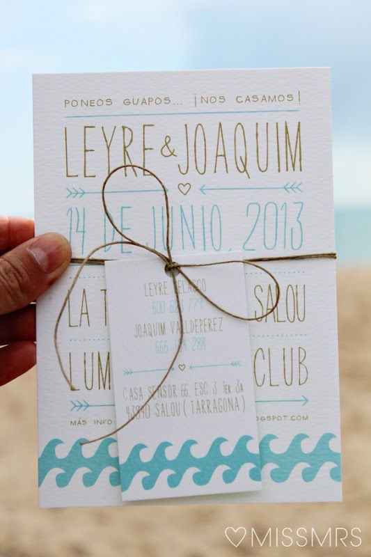 Invitaciones para boda en playa - 1