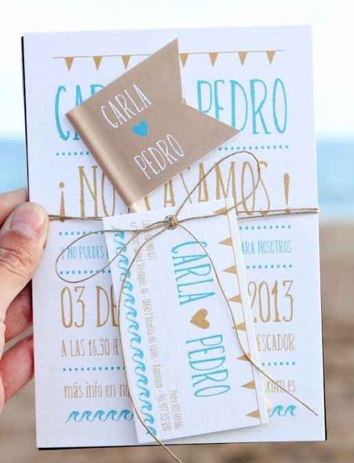 Invitaciones para boda en playa - 2