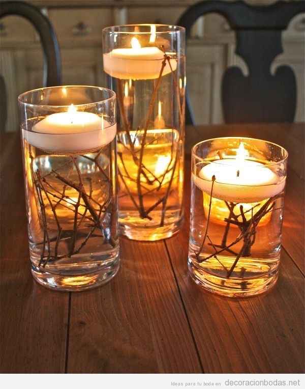 Centros de mesa con velas - 1