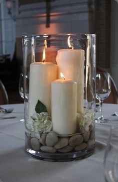 Centros de mesa con velas - 6