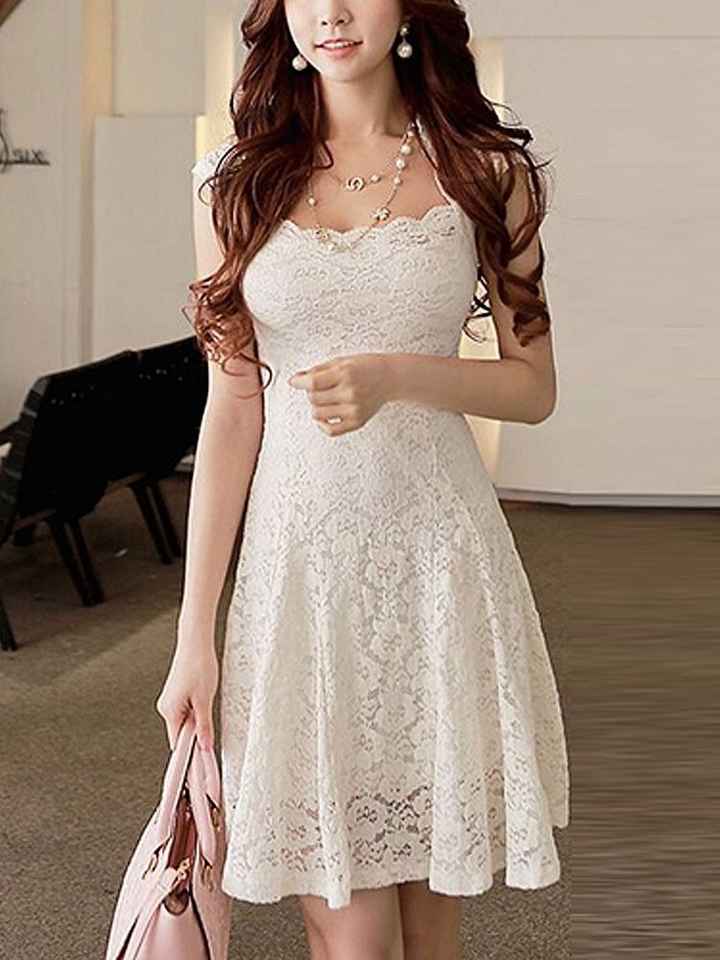 Vestidos claros para despedida o boda civil - 19