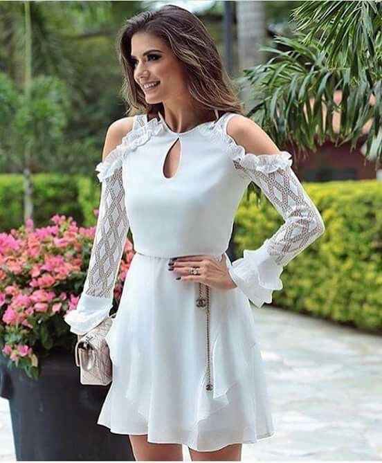 Vestidos claros para despedida o boda civil - 31