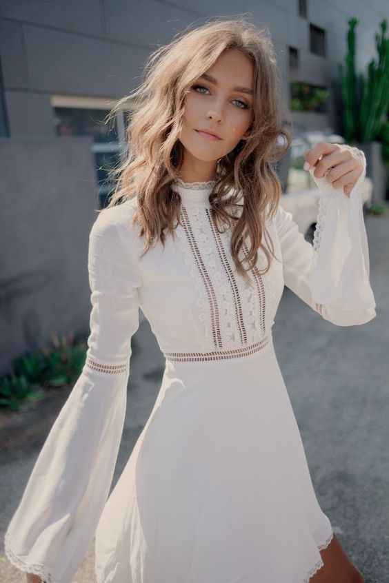 Vestidos claros para despedida o boda civil - 32