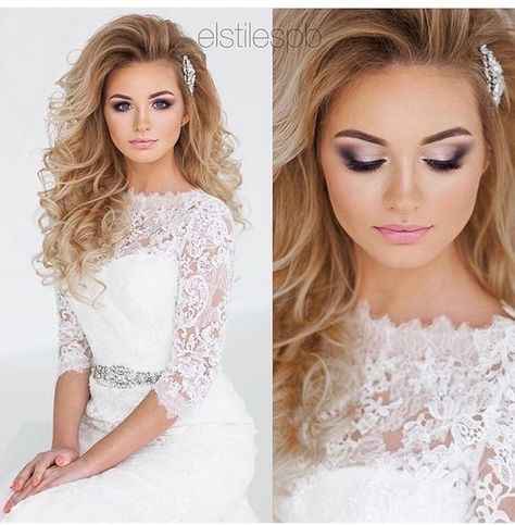 Peinados con cabello suelto para novia 👰🏻 - 2
