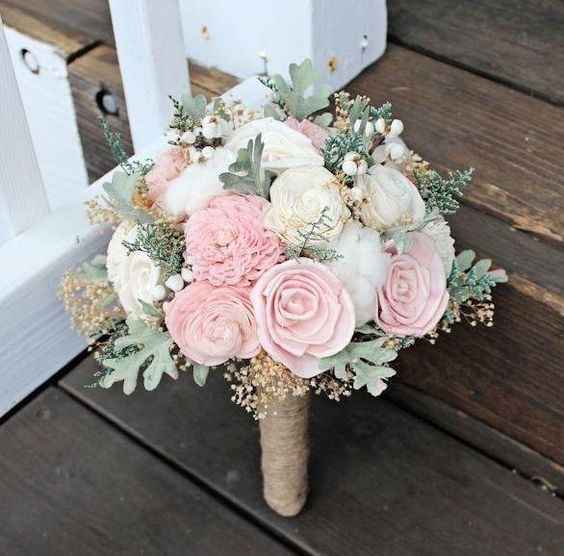 Ramos de novia con toques rosas 💐 - 9
