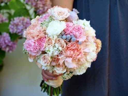 Ramos de novia con toques rosas 💐 - 19