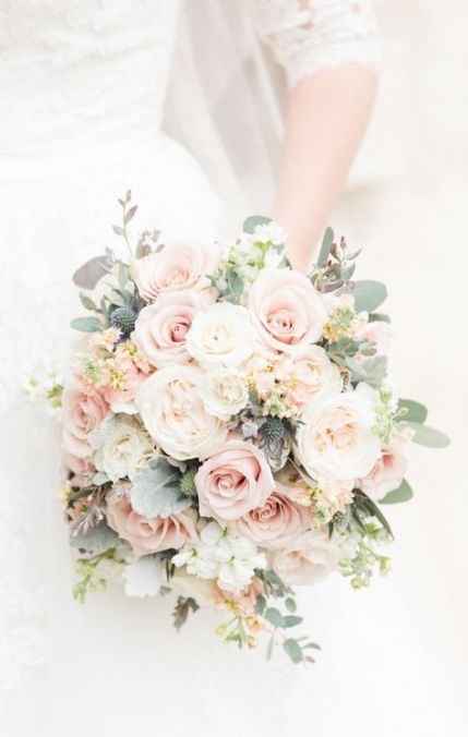 Ramos de novia con toques rosas 💐 - 27