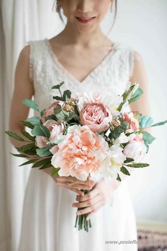 Ramos de novia con toques rosas 💐 - 29