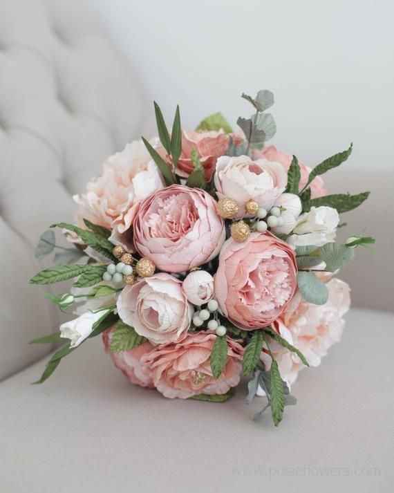 Ramos de novia con toques rosas 💐 - 30