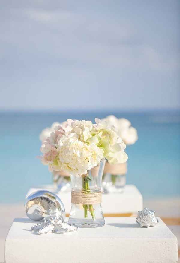Ideas inspiración: Centros de mesa para una boda en playa - 4