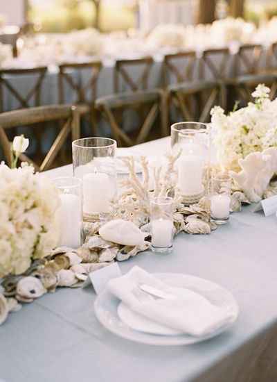 Ideas inspiración: Centros de mesa para una boda en playa - 6
