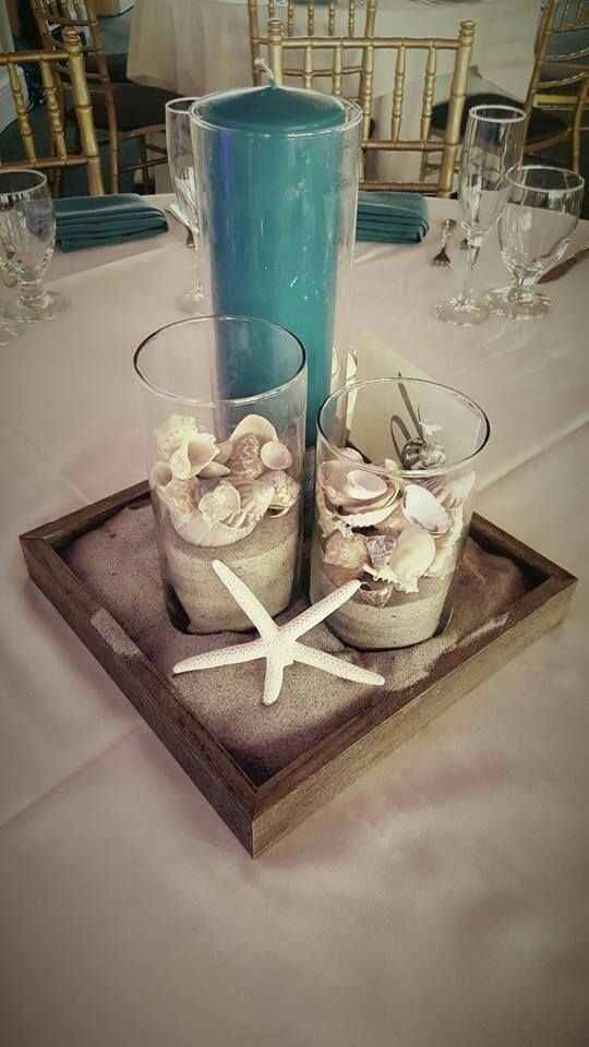 Ideas inspiración: Centros de mesa para una boda en playa - 9