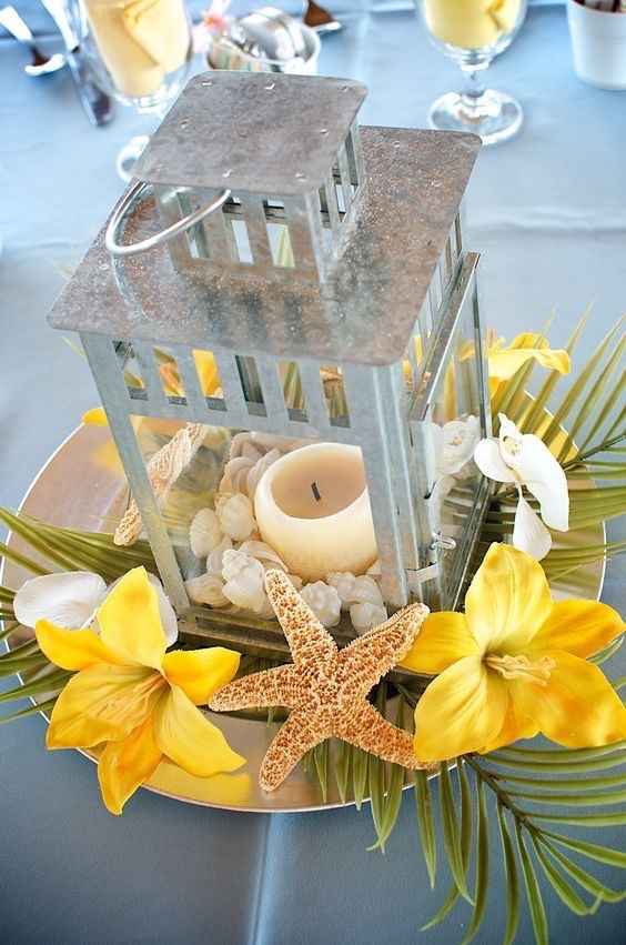 Ideas inspiración: Centros de mesa para una boda en playa - 11