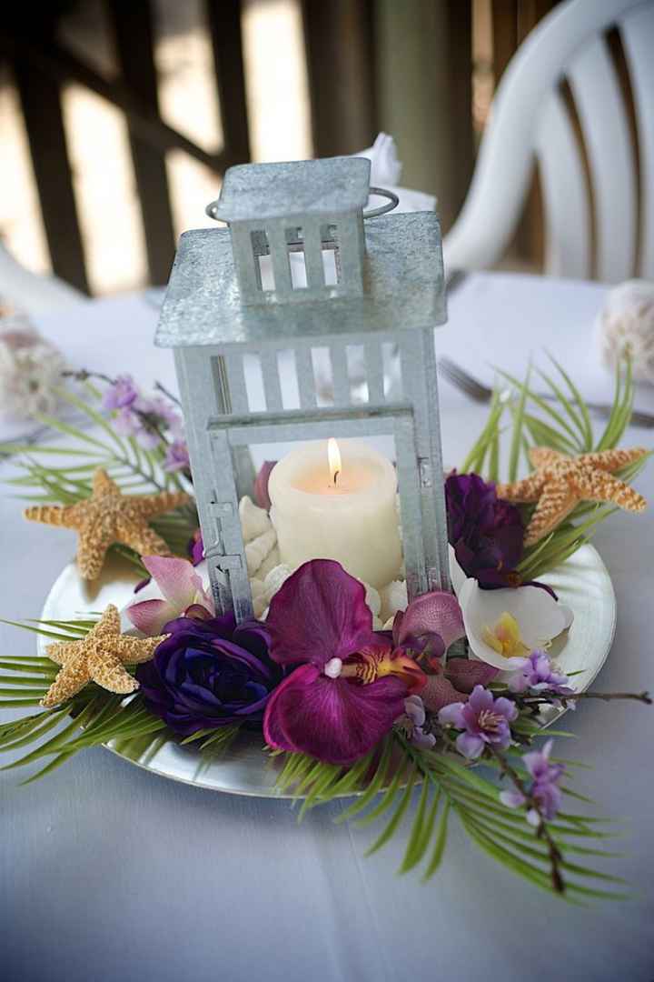 Ideas inspiración: Centros de mesa para una boda en playa - 14