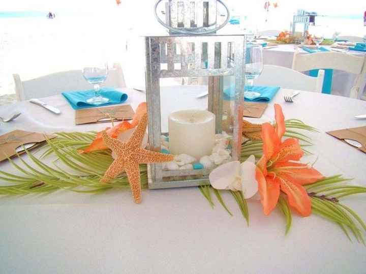 Ideas inspiración: Centros de mesa para una boda en playa - 15