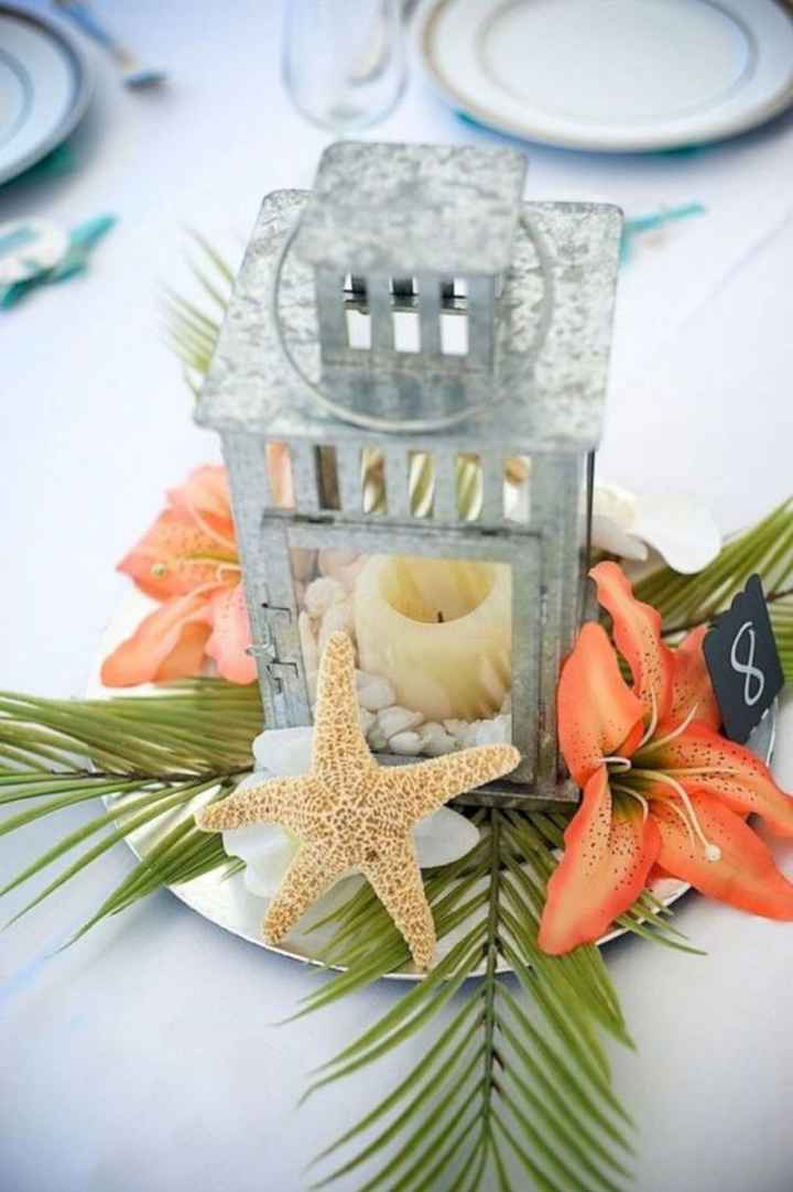 Ideas inspiración: Centros de mesa para una boda en playa - 17