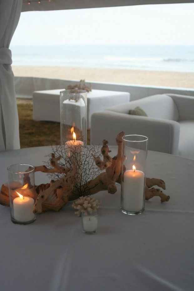 Ideas inspiración: Centros de mesa para una boda en playa - 20