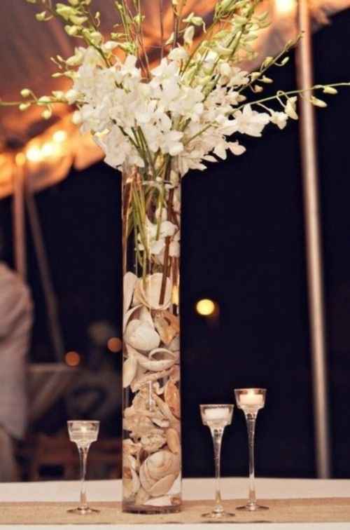 Ideas inspiración: Centros de mesa para una boda en playa - 24