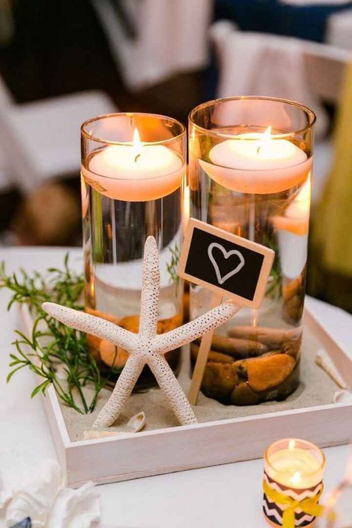 Ideas inspiración: Centros de mesa para una boda en playa - 26
