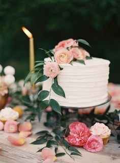 Pastel blanco + flores = Combinación infalible (parte 2) - 12