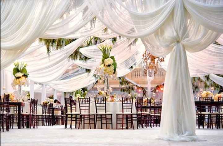 Entelados como parte de la decoración de la boda. - 9