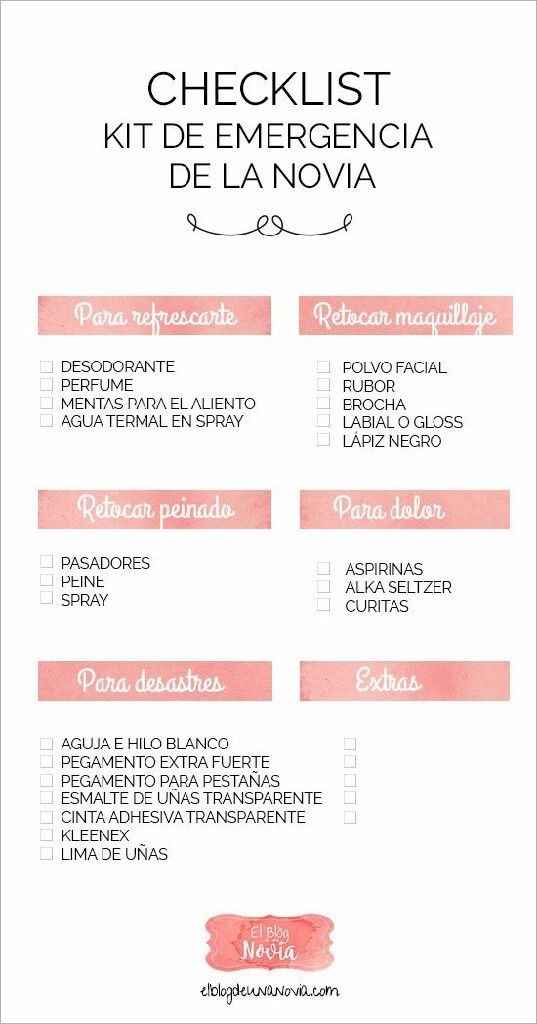 El kit de emergencia de la novia 👰🏻 - 2