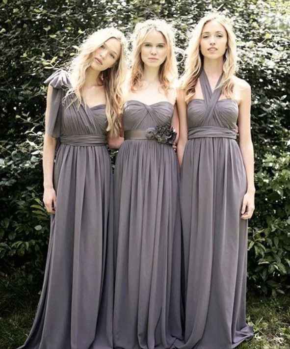 Colores: Vestidos de dama en color gris ✨ - 4
