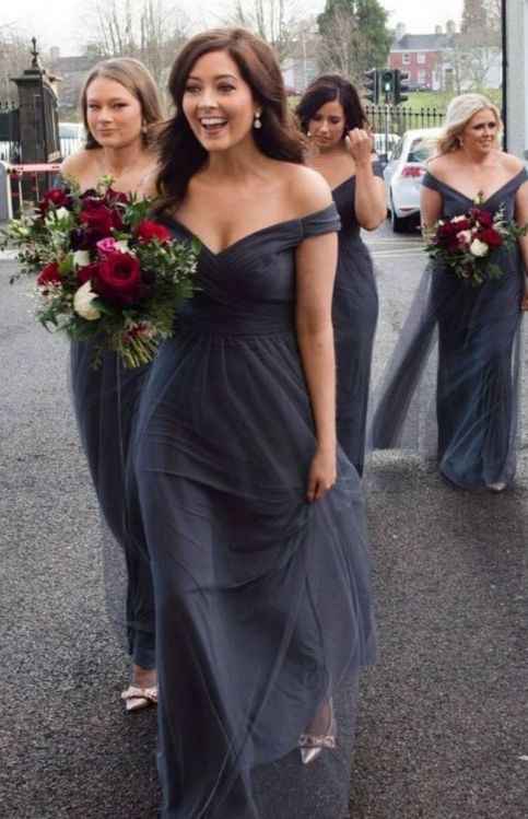 Colores: Vestidos de dama en color gris ✨ - 9