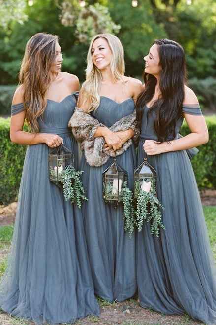 Colores: Vestidos de dama en color gris ✨ - 11