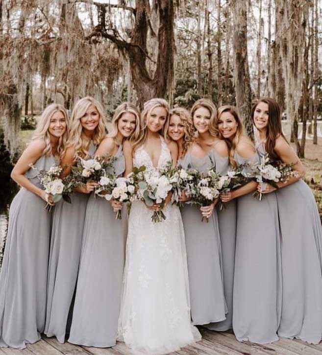 Colores: Vestidos de dama en color gris ✨ - 12