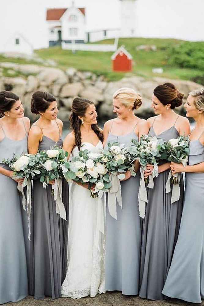 Colores: Vestidos de dama en color gris ✨ - 13