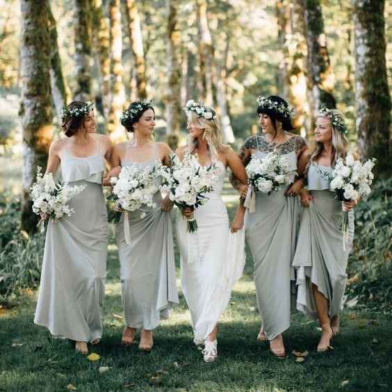 Colores: Vestidos de dama en color gris ✨ - 15