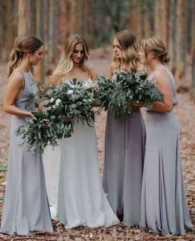Colores: Vestidos de dama en color gris ✨ - 17