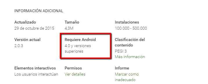 Versión Android