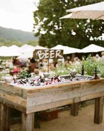 Cervezas en la boda