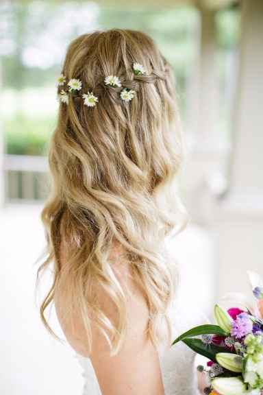 Corona de flores novia