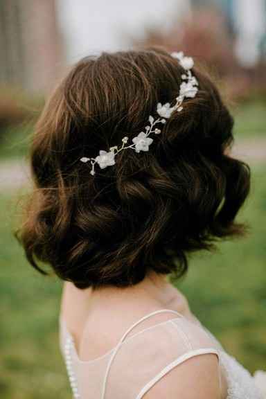 Corona de flores novia