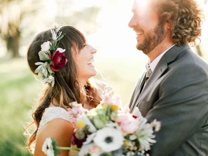 Corona de flores novia