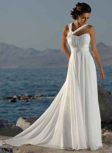 Vestido de novia en la playa