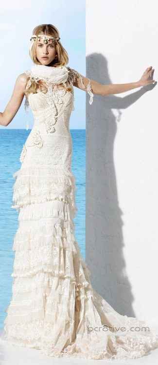 Vestido de novia en la playa